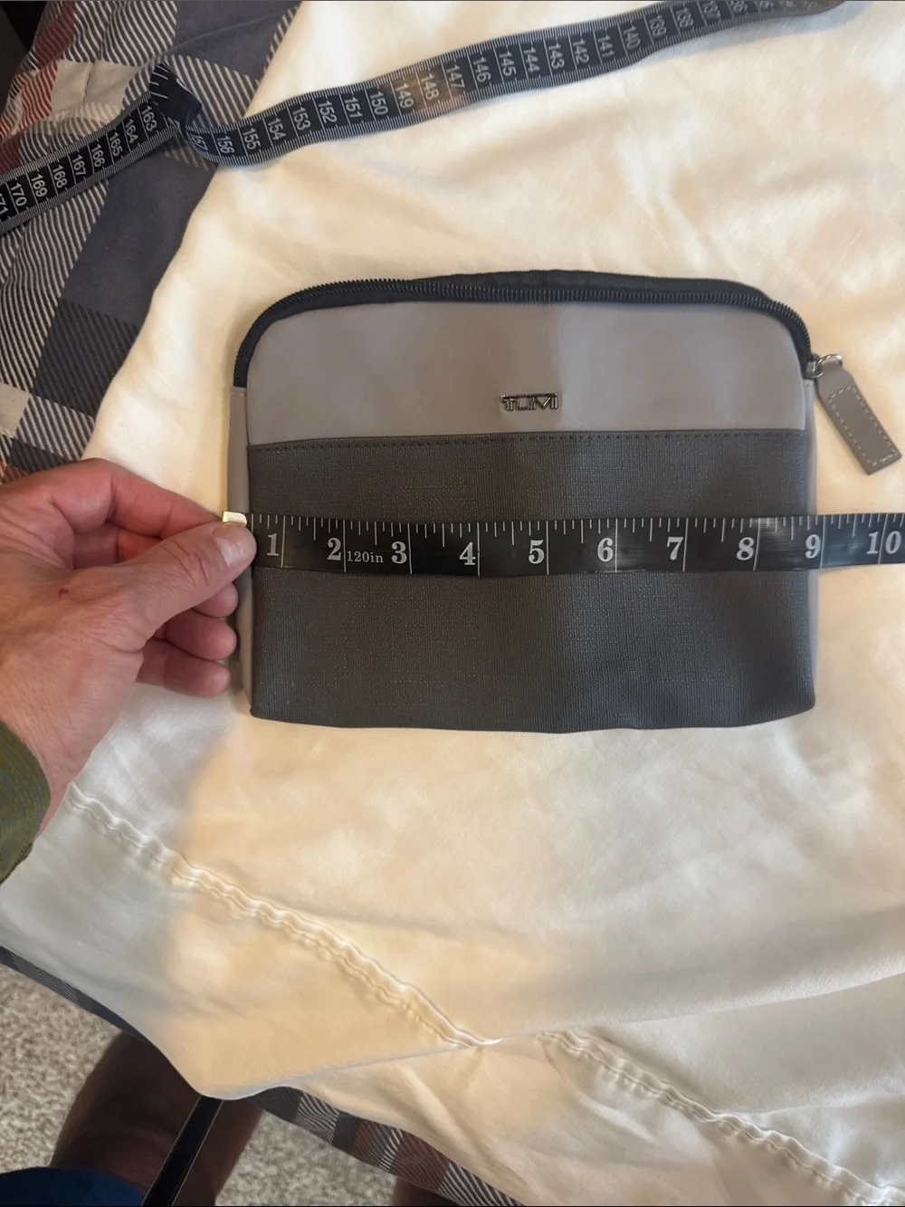 Tumi Two-Tone Gray and Black Toiletry Bag